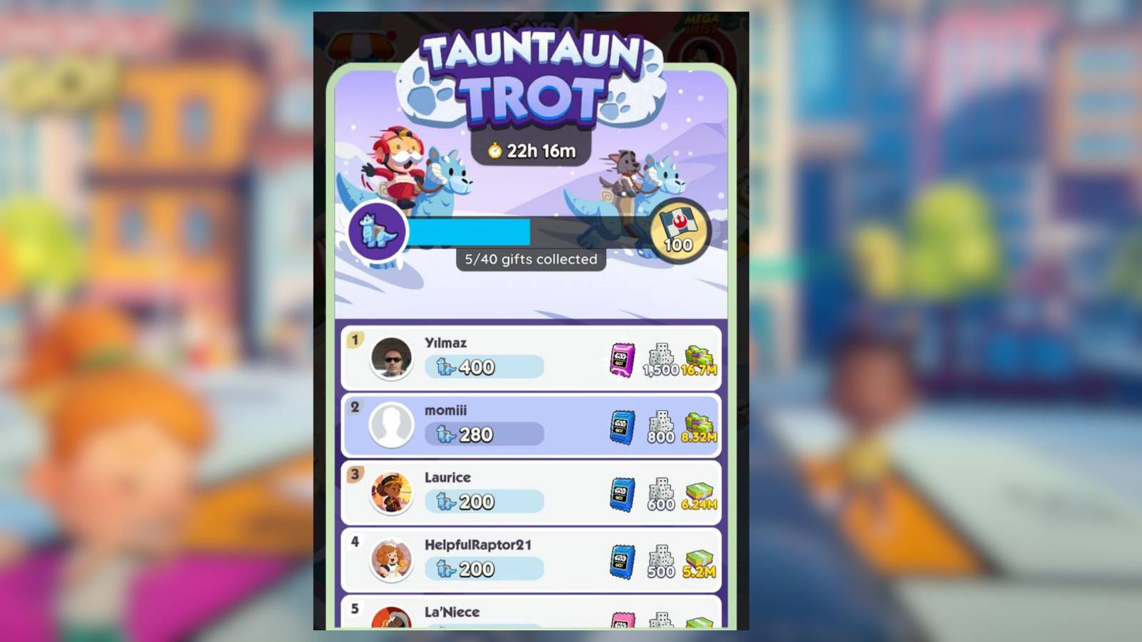 tauntaun trot monopoly go