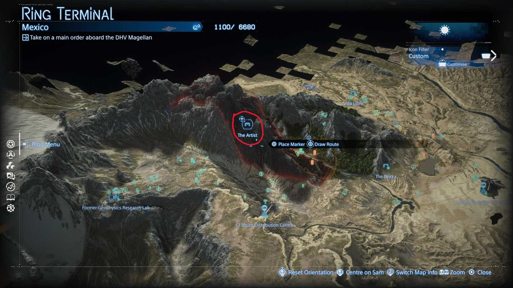 The Artist map location in Death Stranding 2