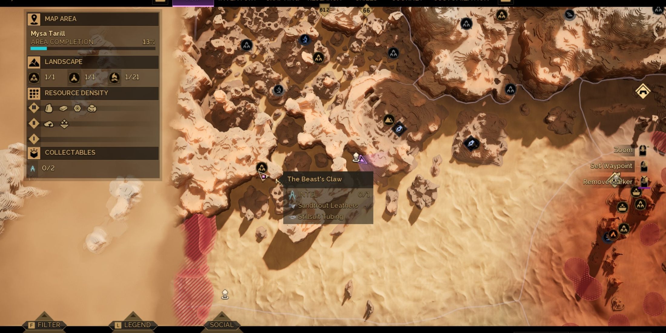 Beast's toenails on the sand dunes