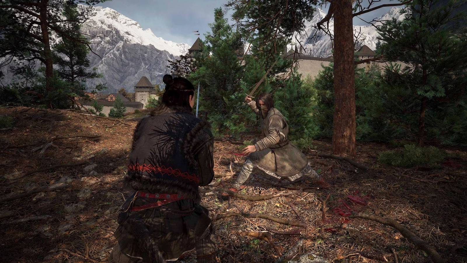 The Blood of Dawnwalker promo gameplay screenshot combat swordplay in forest