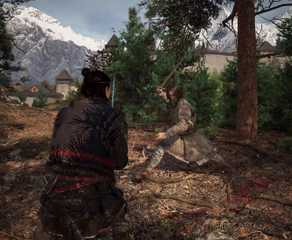 The Blood of Dawnwalker promo gameplay screenshot combat swordplay in forest