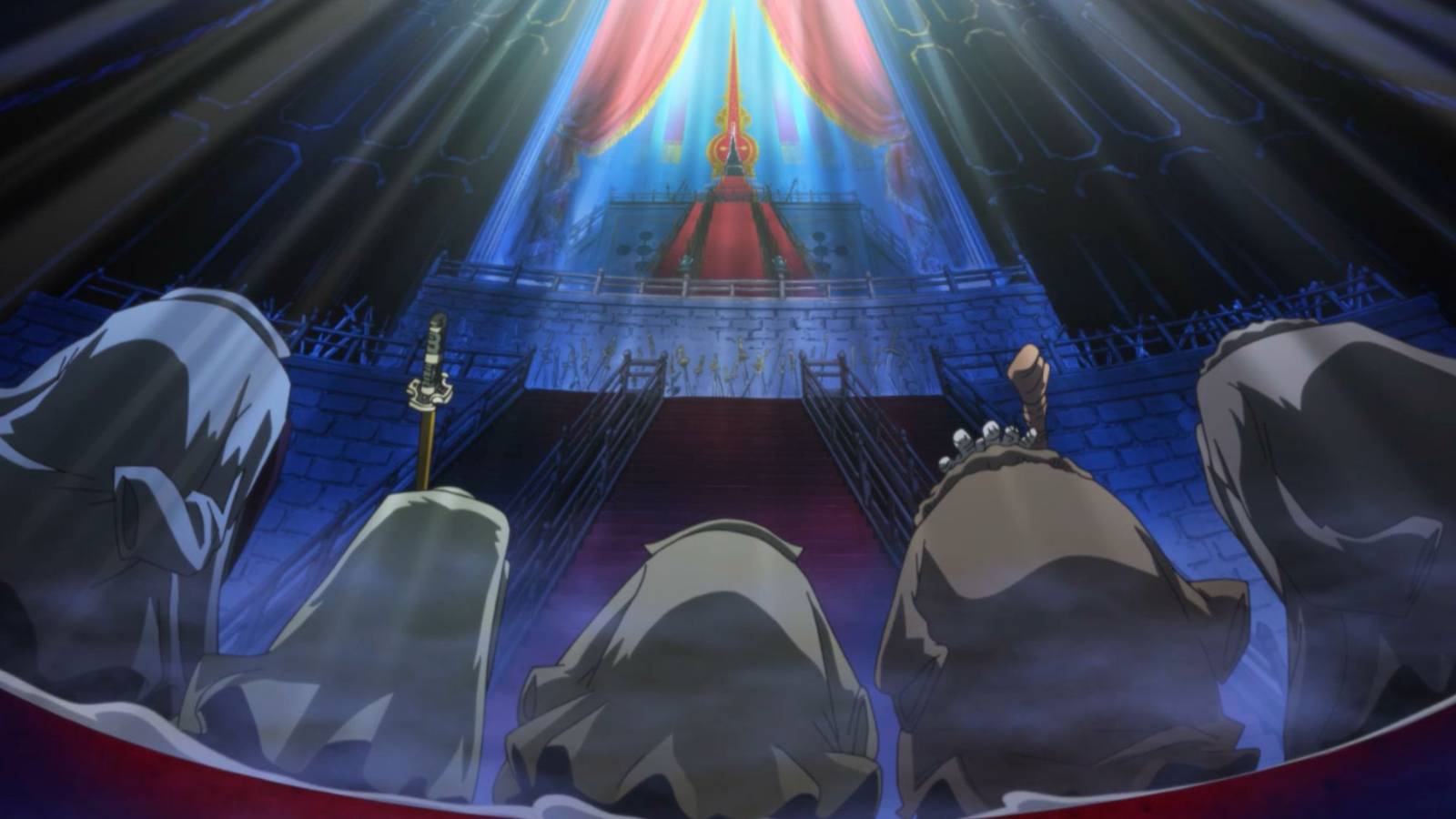 The Five Elders bow down to Imu - One Piece
