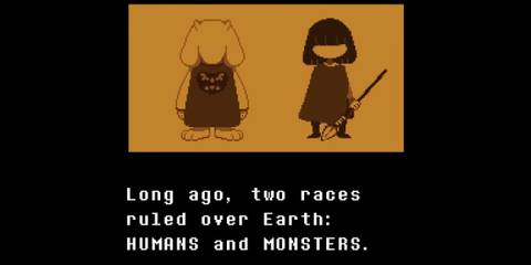 The game's introductory cutscene - Undertale