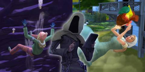 The Sims 4 Rarest Deaths falling and chicken attack