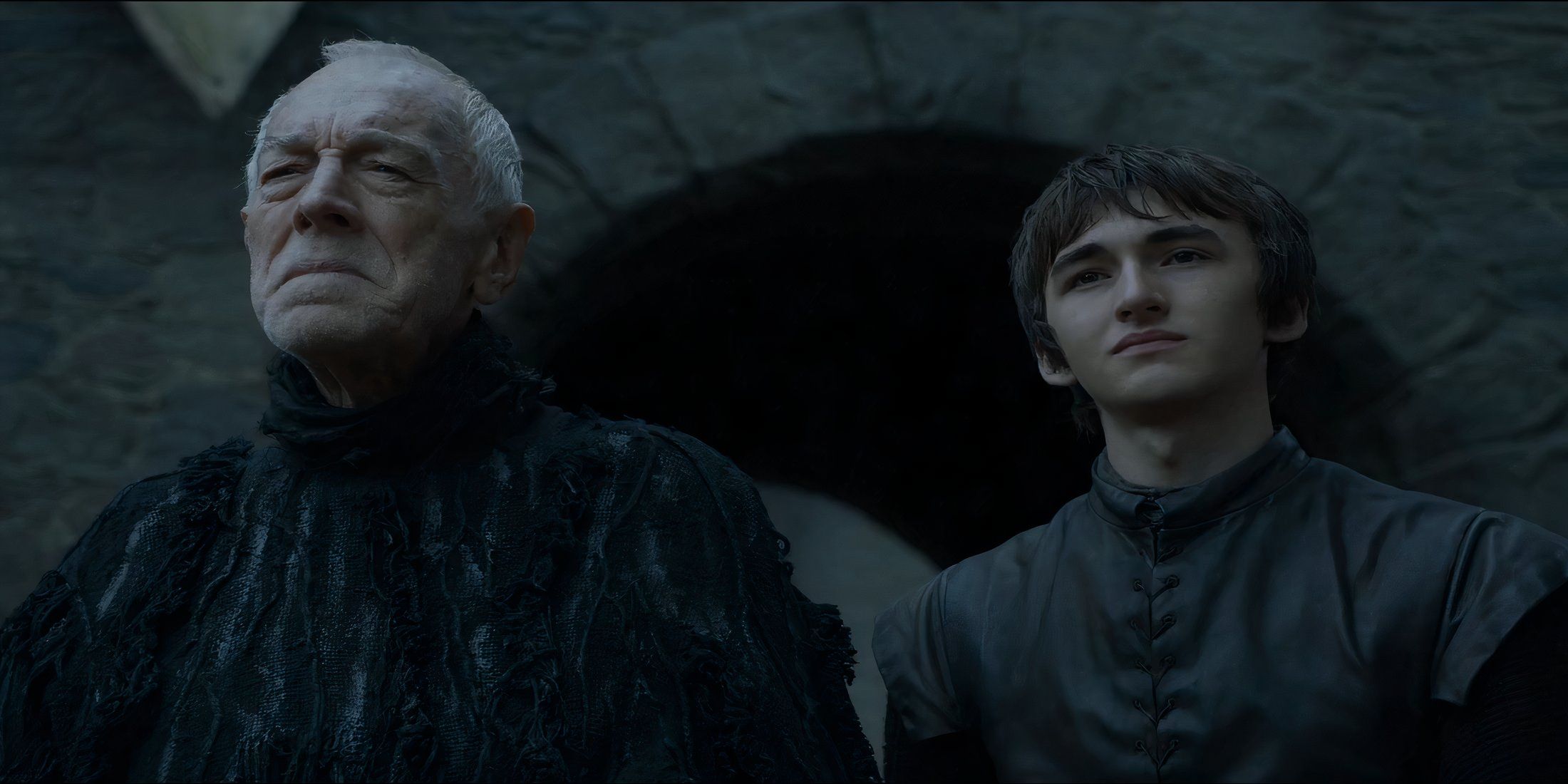 The Three-Eyed Raven and Bran Stark at Winterfell in Game of Thrones