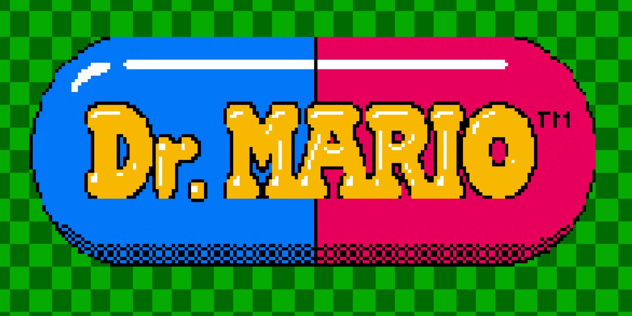 The title screen in Dr Mario