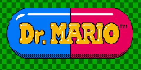 The title screen in Dr Mario