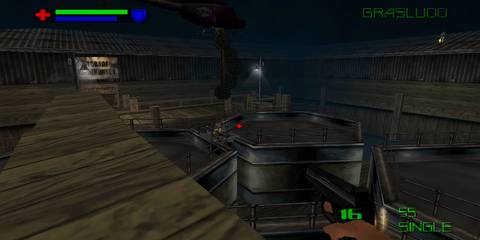 James Bond going through the City Of Walkways in The World Is Not Enough