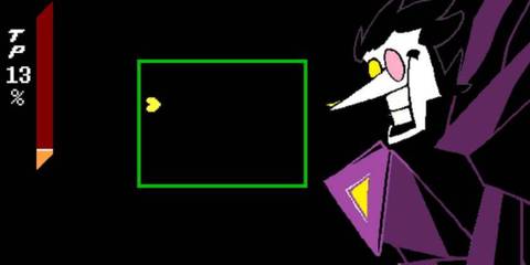 The Yellow Heart faces Spamton NEO's giant form - Deltarune