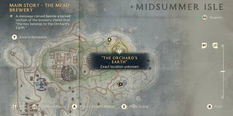 The Orchard's Earth map marker in Atomfall Wicked Isle DLC