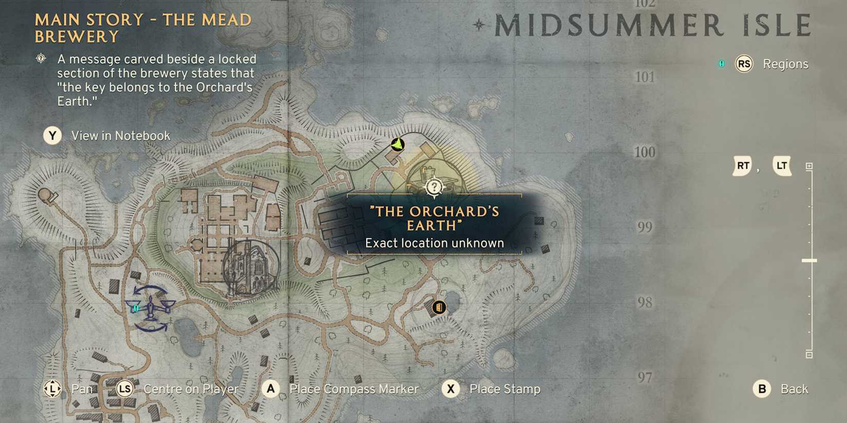 The Orchard's Earth map marker in Atomfall Wicked Isle DLC