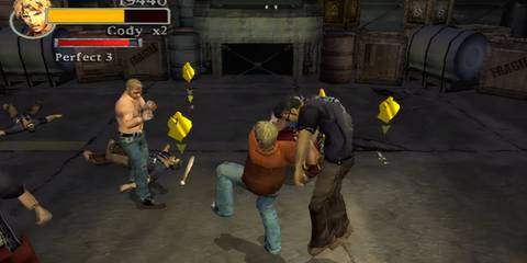 Throwing an enemy in Final Fight Streetwise