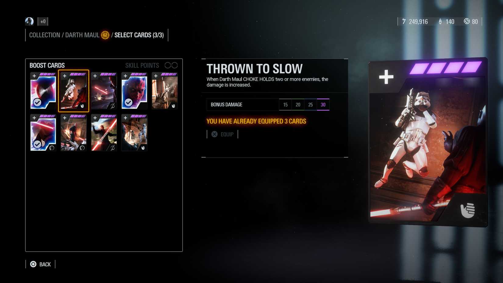 thrown to slow star card