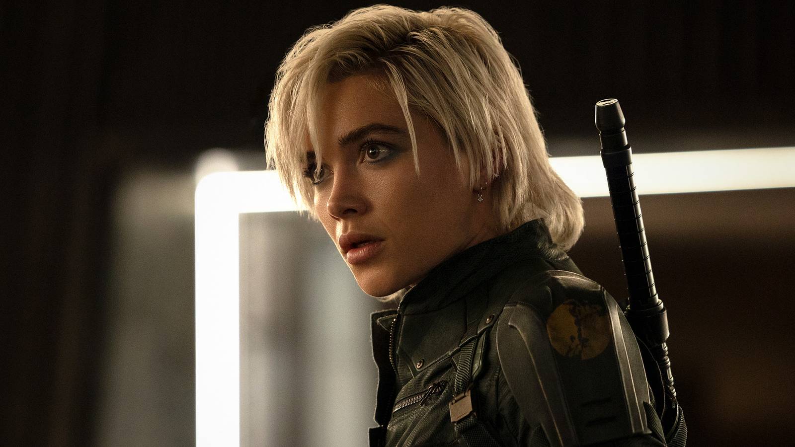 Thunderbolts Florence Pugh as Yelena Belova medium close-up