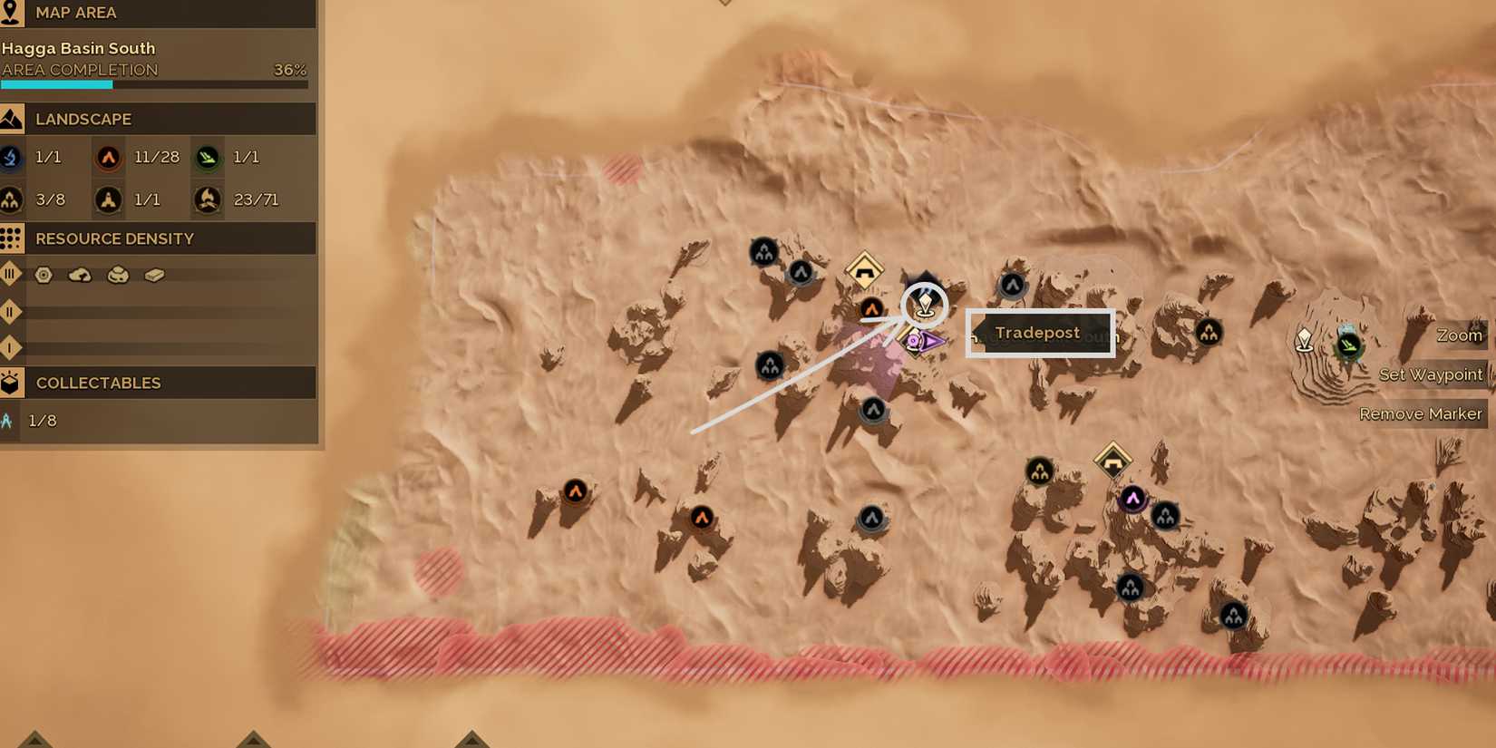 Tradepost location in Dune Awakening