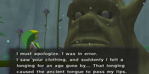 link talking to the great deku tree