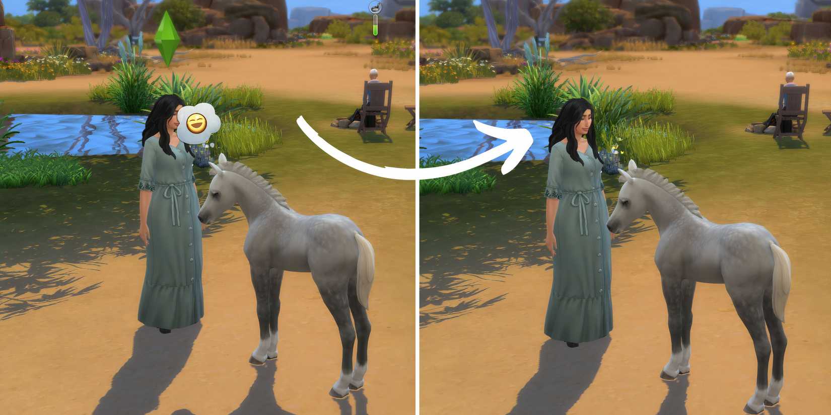 Improve screenshots by turning off Plumbob And Thought Bubbles Sims 4 cheat