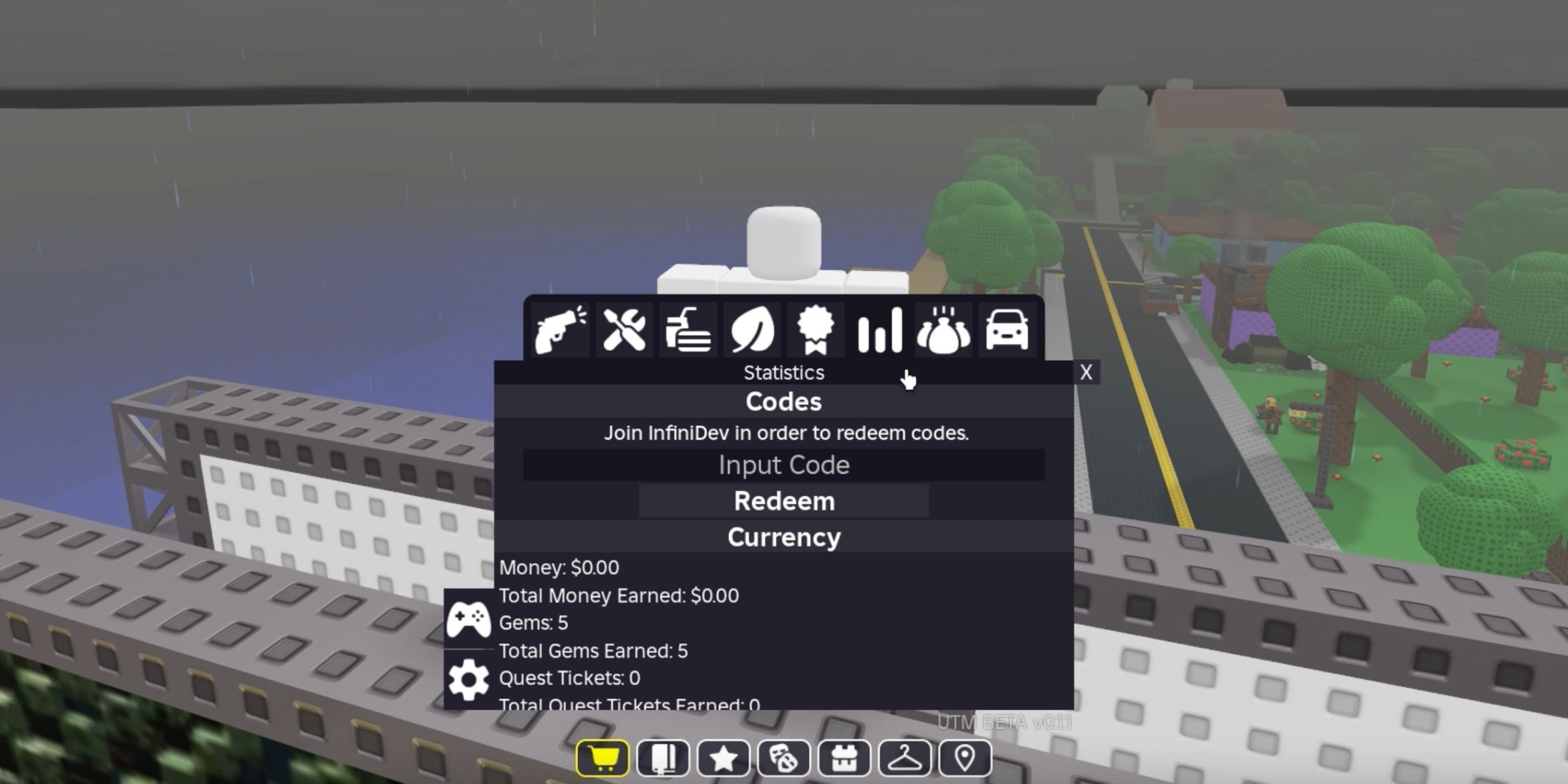 Ultimate Town Multiplayer the codes tab