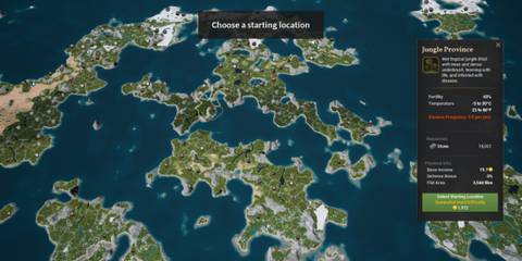 Choosing a starting location in Kingdoms Reborn