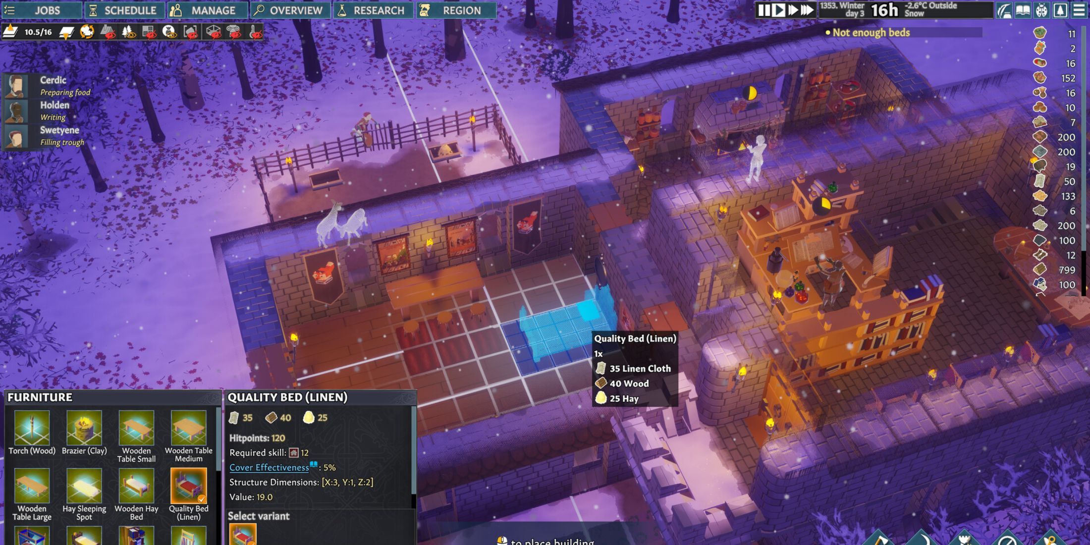 Placing furniture in Going Medieval