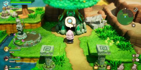 A player looking at the Treasure Grove in Fantasy Life I: The Girl Who Steals Time