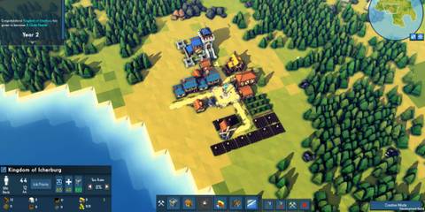 A small town in Kingdoms and Castles