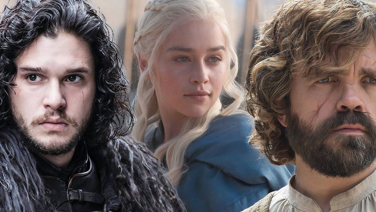 Jon Snow, Daenerys Targaryen and Tyrion Lannister from Game of Thrones