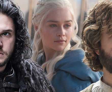Jon Snow, Daenerys Targaryen and Tyrion Lannister from Game of Thrones