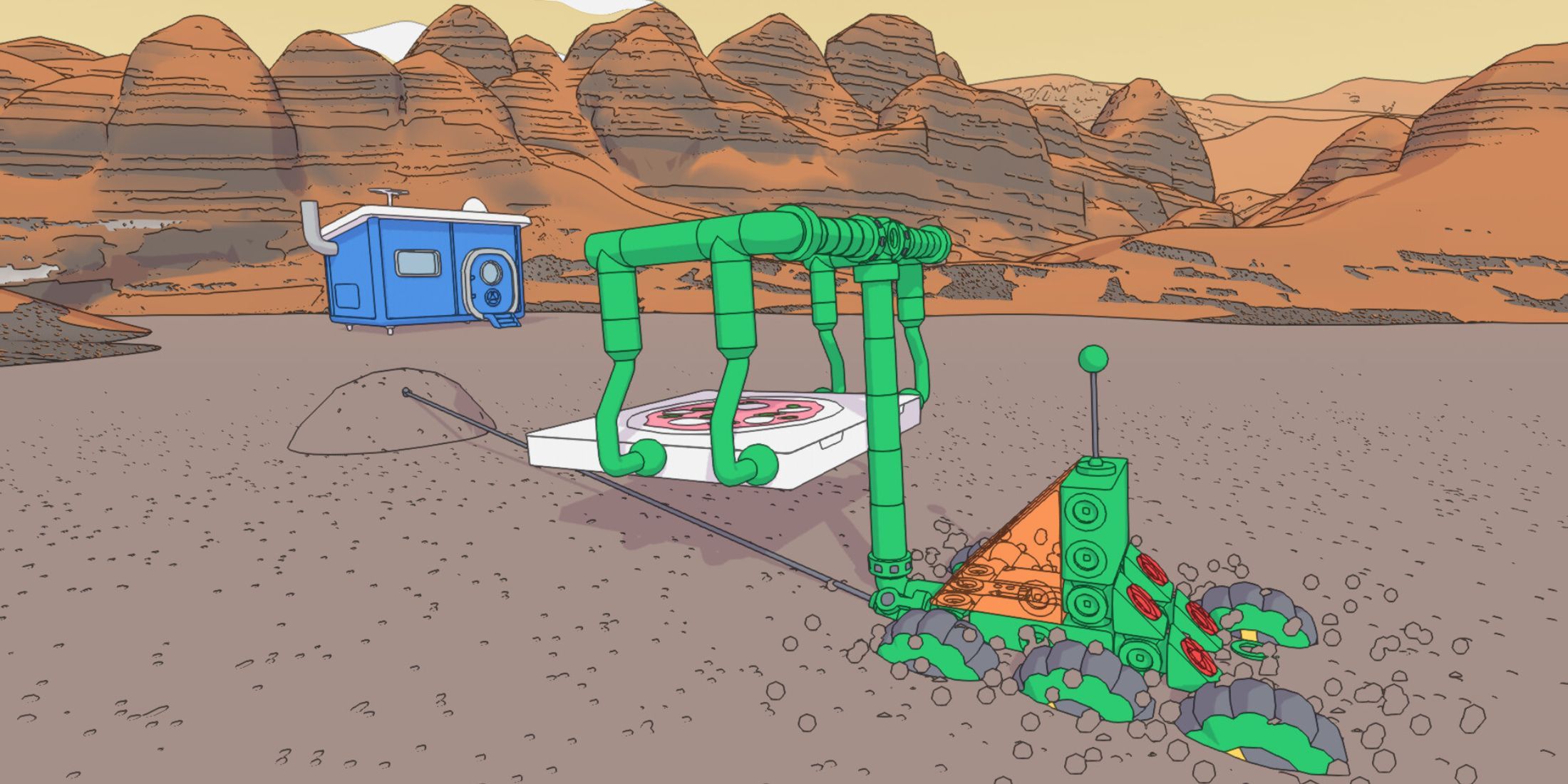 Holding a box in Mars First Logistics