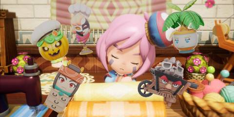 A Tailor thinking surrounded by Strangelings in Fantasy Life I: The Girl Who Steals Time