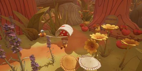 A player soaring through the air in Mail Time