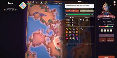 A player trading in Fabledom