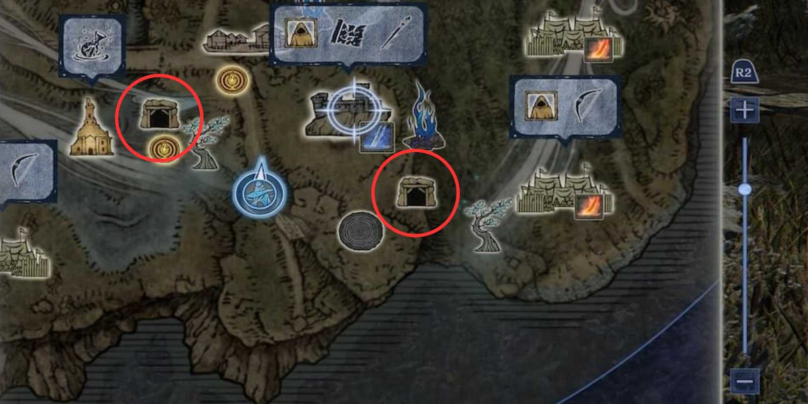 The Mines on the map in Elden Ring Nightreign