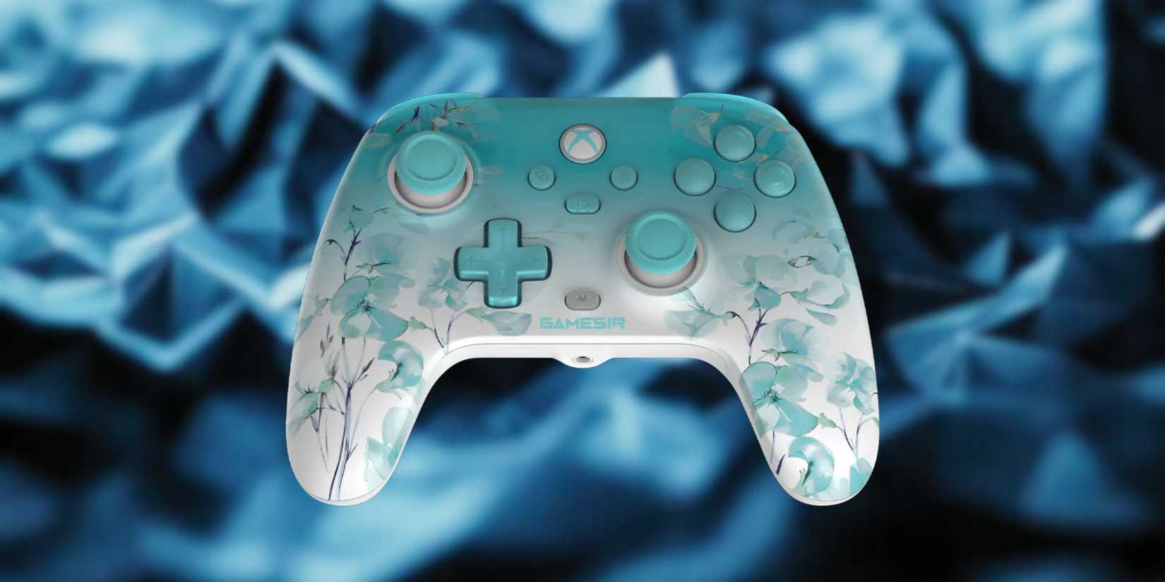 Image of the Gamesir T7 pro on a blue background.