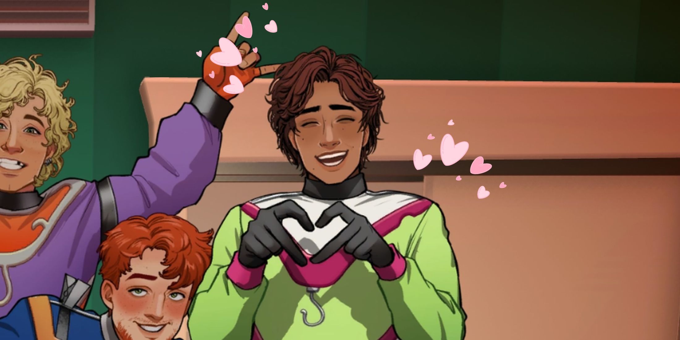 Hank 5 makes a heart in date all