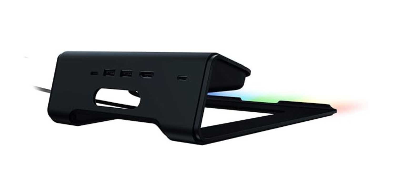 Image of the Razer Laptop Stand Chroma V2 on a white background.