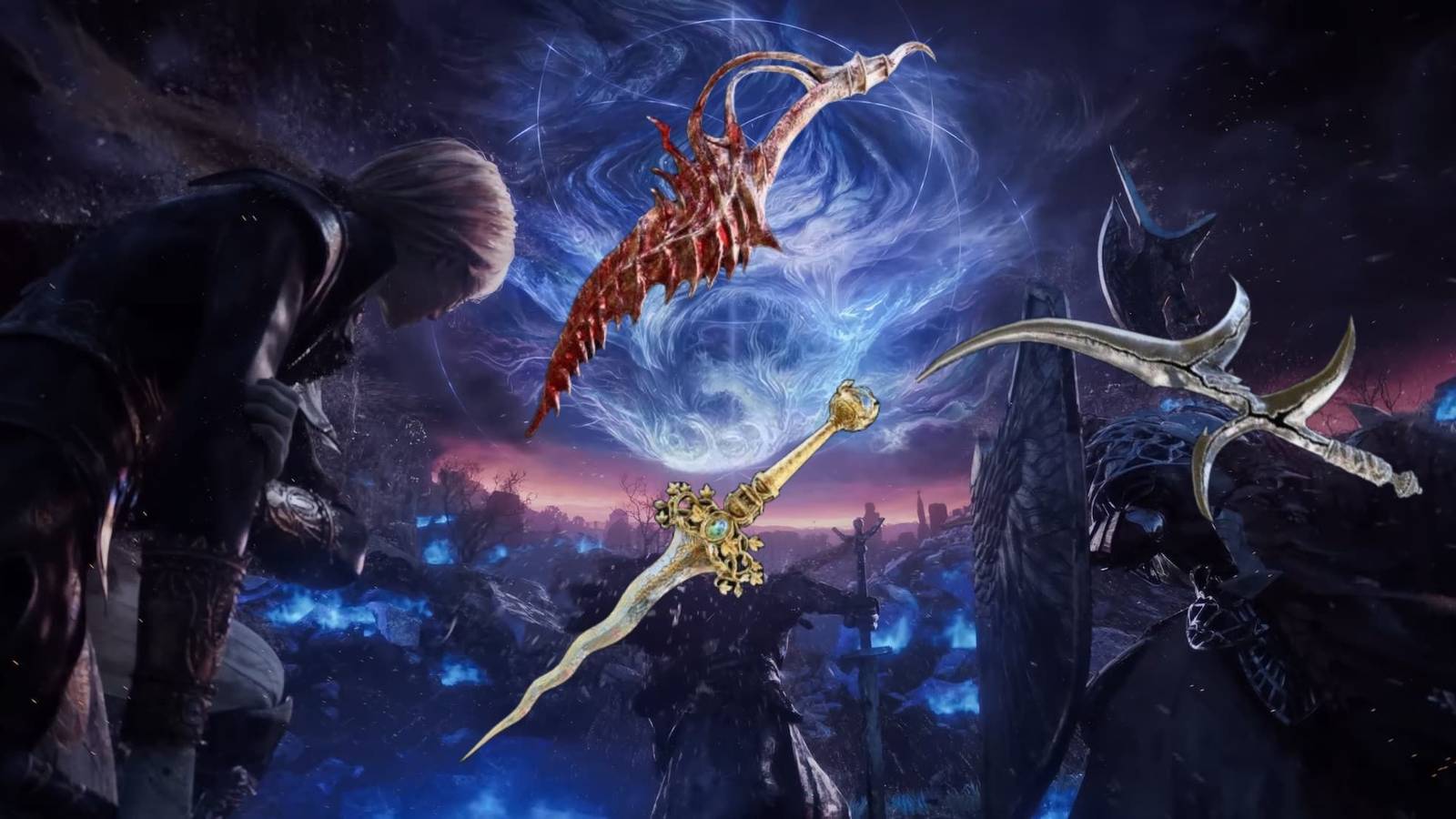 An image showing the Duchess and three daggers in Elden Ring Nightreign