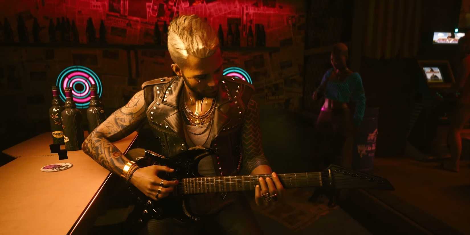 kerry plays iconic guitar in cyberpunk 2077