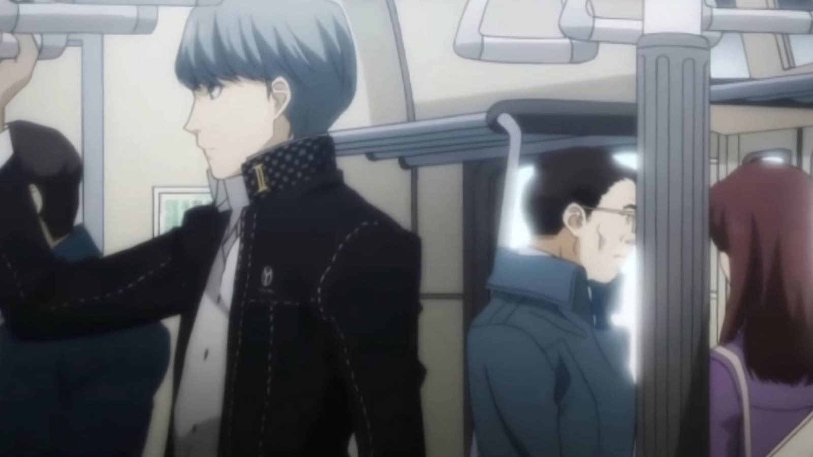 persona 4 Yu Narukami riding train