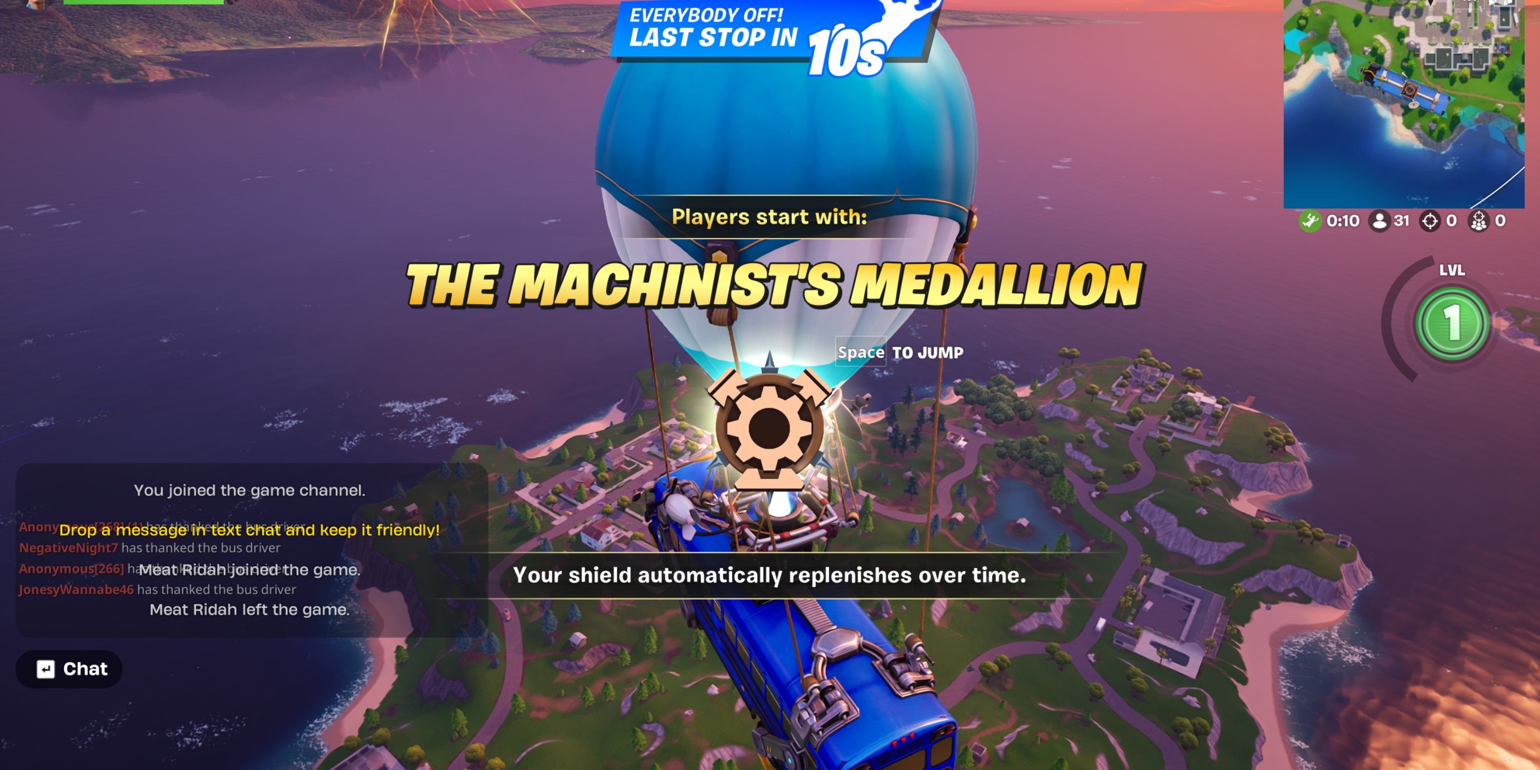 Using a medallion in Fortnite Blitz