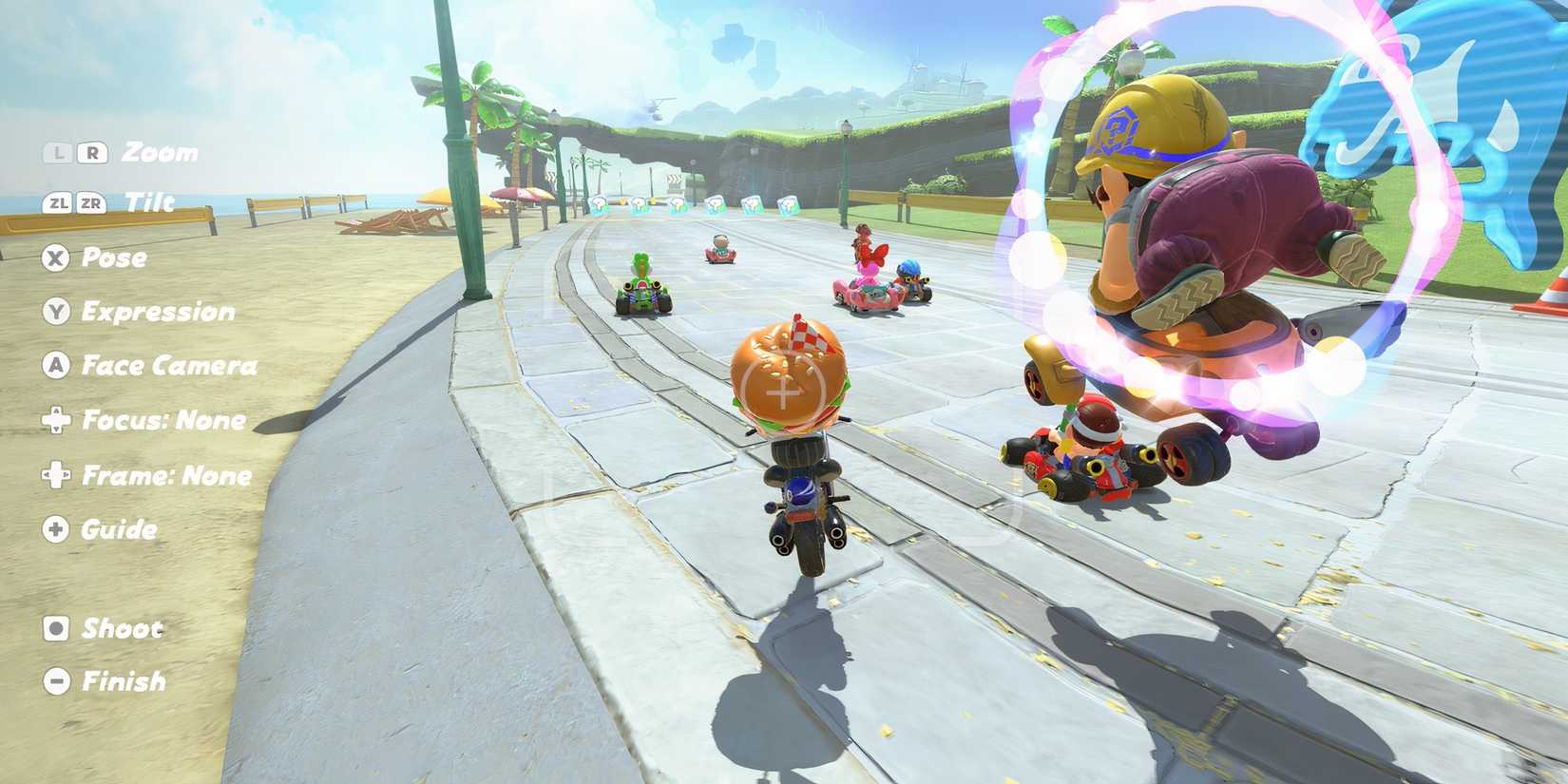 Using photo mode in Mario Kart World
