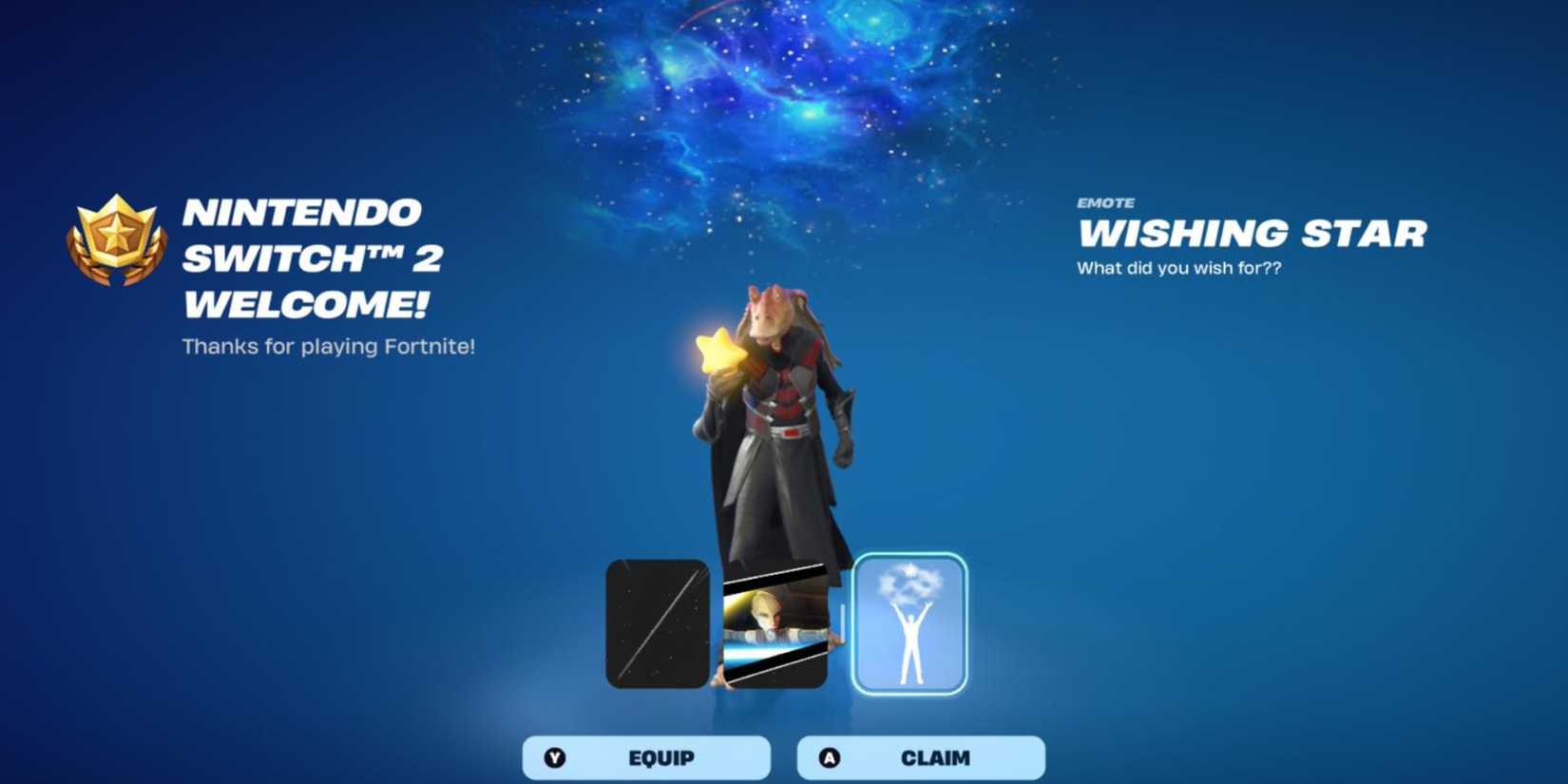 using the wishing star emote