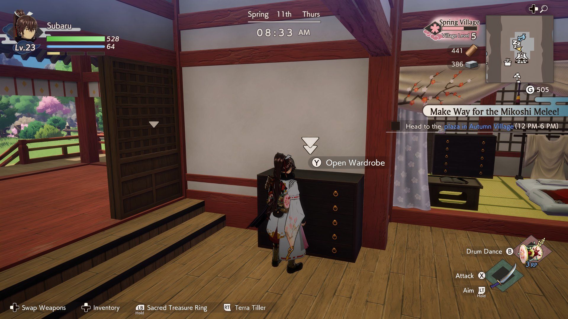 wardrobe in rune factory guardians of azuma