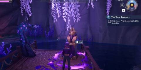 Where Prismbeard sailed his first ship location in Palia's The True Treasure quest