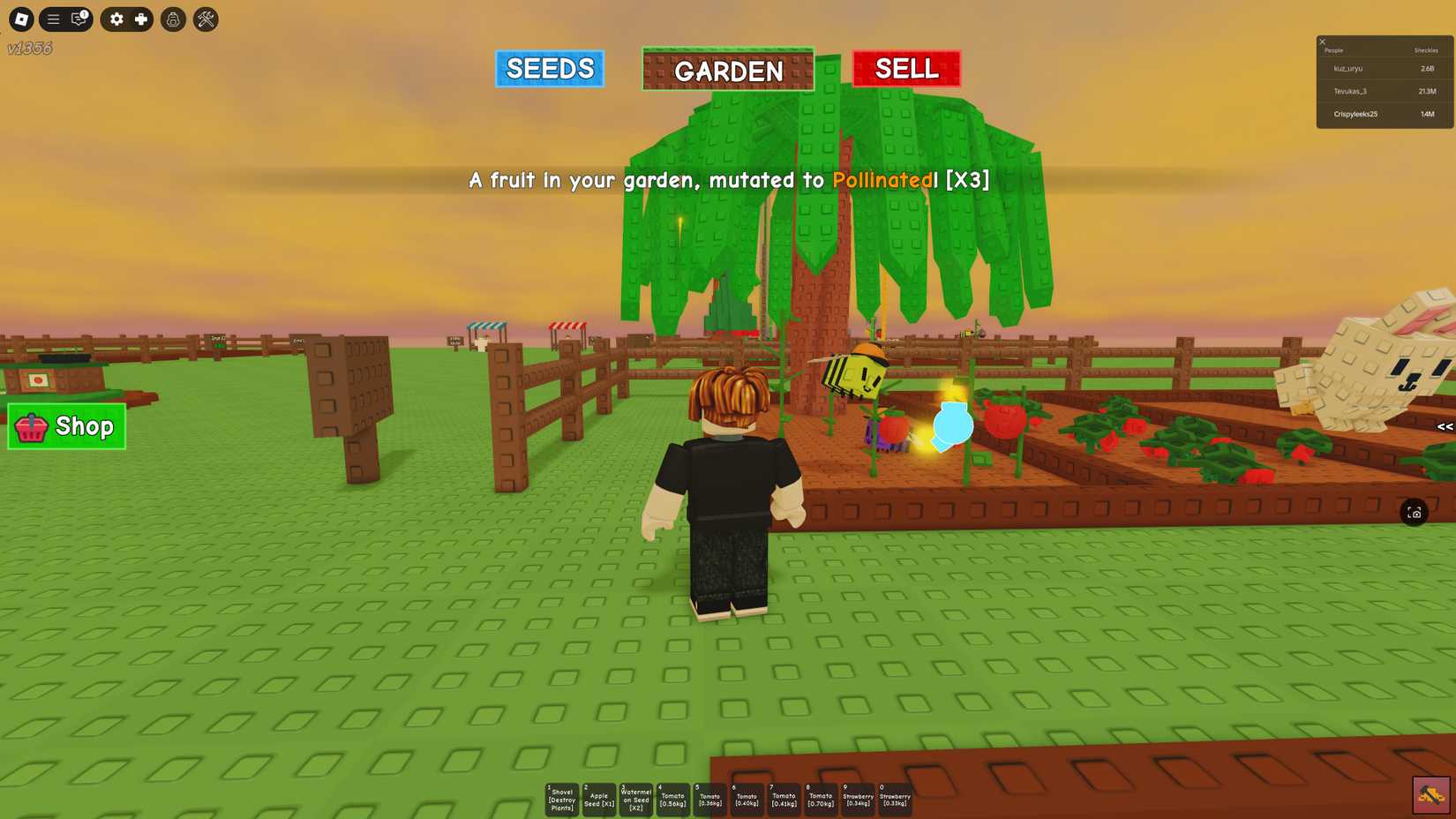 worker bee swarm event in grow a garden