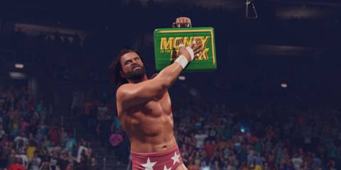 WWE 2K25 Macho Man as the MITB holder