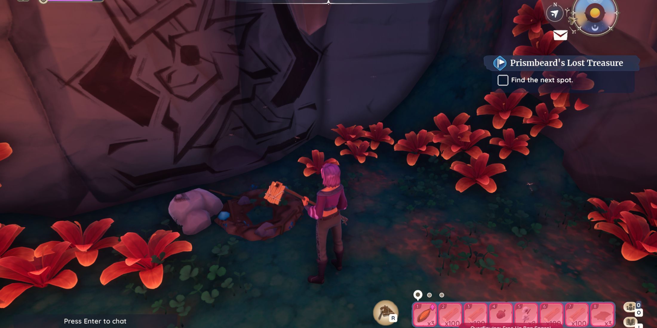 X marks the spot location 1 in Prismbeard's Lost Treasure quest in Palia