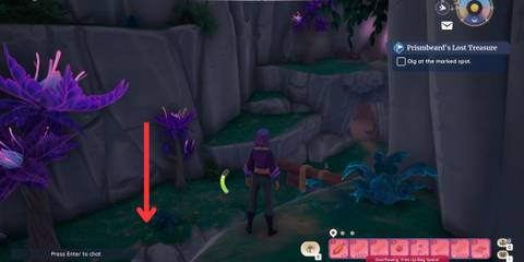 X marks the spot location 2 in Prismbeard's Lost Treasure quest in Palia