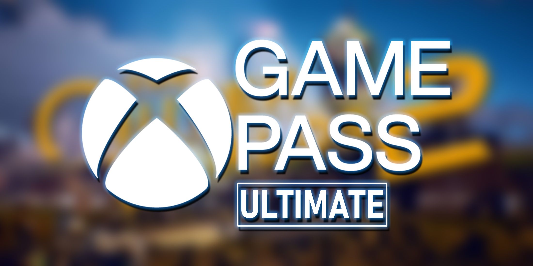Xbox Game Pass Ultimate logo over The Outer Worlds 2 blurred key art
