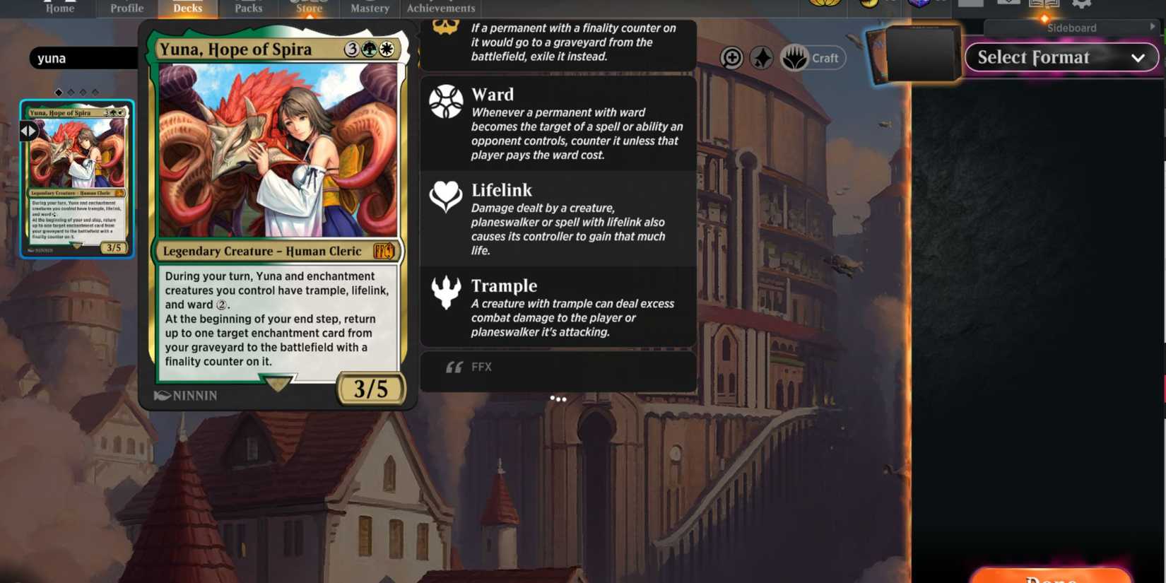 yuna magic the gathering